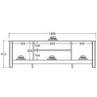 Rack Bancada Para Tv 42 Pol 2 Portas 146 Cm R606 Dtall