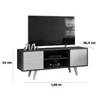 Rack Bancada Para Tv 55' Com 2 Portas E 1 Prateleira Líbano F