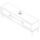 Rack Bancada Para Tv 75 Pol 180 Cm 4 Arly