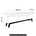 Rack Bancada Para Tv 75 Pol 180cm Rita Off/cinamomo B02     -