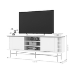 Rack Bancada Para Tv Adam Off White Nature