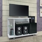 Rack Bancada Para Tv Até 26 Pol. Smart Branco/preto - Hb Móve