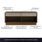 Rack Bancada Para Tv Até 42 Sala De Estar Ra2003 Capuccino/of