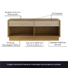 Rack Bancada Para Tv Até 42 Sala De Estar Ra2003 Natural/off