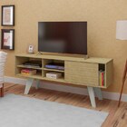 Rack Bancada Para Tv Até 47 Pol. Vip Flex Mescla/off White -