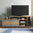 Rack Bancada Para Tv Até 47 Sala De Estar Stand Freijó / Cinz