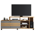 Rack Bancada Para Tv Até 47 Sala De Estar Stand Freijó / Cinz