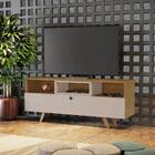 Rack Bancada Para Tv Até 50" 01 Porta 03 Nichos Avanço Freijó