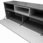 Rack Bancada Para Tv Até 50" 01 Porta 03 Nichos Avanço Off Wh