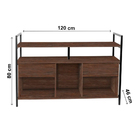 Rack Bancada Para Tv Até 50" 02 Gavetas E 05 Nichos Alfa Amên