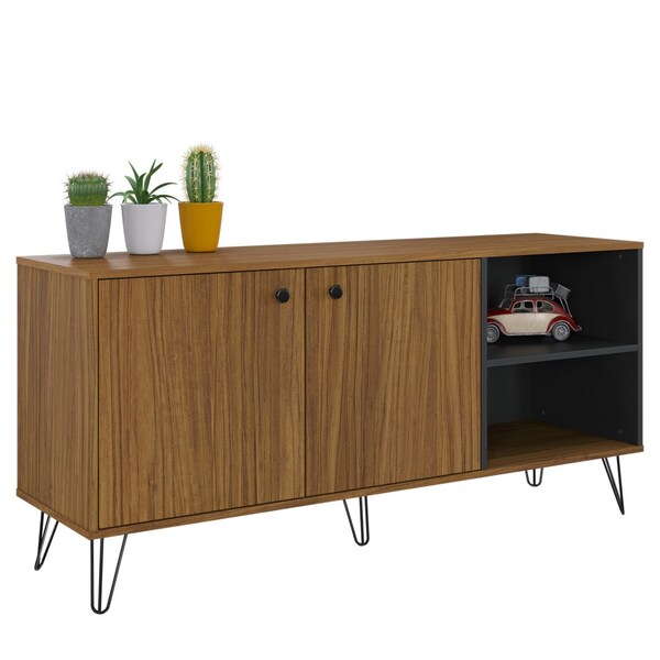 Rack Bancada Para Tv Até 50 Polegadas 140cm 2 Portas Içá Noce