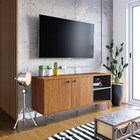 Rack Bancada Para Tv Até 50 Polegadas 140cm 2 Portas Içá Noce