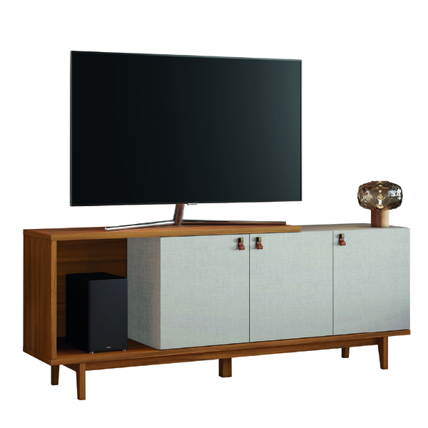 Rack Bancada Para Tv Até 50 Polegadas 3 Portas Suíça Madeirad