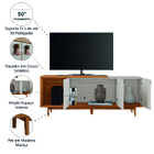 Rack Bancada Para Tv Até 50 Polegadas 3 Portas Suíça Madeirad