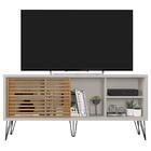 Rack Bancada Para Tv Até 55 Pol Frizz 136cm Pés De Ferro