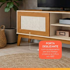 Rack Bancada Para Tv Até 55 Polegadas 1,36m 1 Porta Com Tela