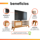 Rack Bancada Para Tv Até 55 Polegadas 1,36m 1 Porta Com Tela