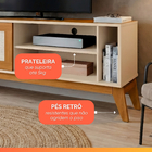 Rack Bancada Para Tv Até 55 Polegadas 1,36m 1 Porta Com Tela