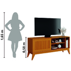 Rack Bancada Para Tv Até 55 Polegadas 1,36m Ripado Impressão