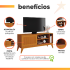 Rack Bancada Para Tv Até 55 Polegadas 1,36m Ripado Impressão