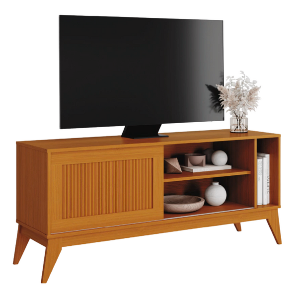 Rack Bancada Para Tv Até 55 Polegadas 1,36m Ripado Impressão