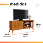 Rack Bancada Para Tv Até 55 Polegadas 1,36m Ripado Impressão