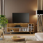 Rack Bancada Para Tv Até 56" Com Adega Para 06 Garrafas Triun