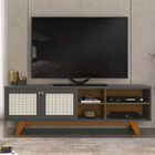 Rack Bancada Para Tv Até 60 Polegadas 2 Portas Sara D04 Freij