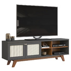 Rack Bancada Para Tv Até 60 Polegadas 2 Portas Sara D04 Freij