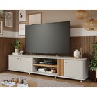 Rack Bancada Para Tv Até 60 Polegadas 3 Portas 2 Nichos Sevil