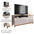 Rack Bancada Para Tv Até 60 Polegadas Positano 1,52m Off Whit