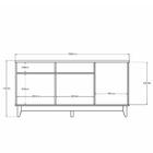 Rack Bancada Para Tv Até 60 Polegadas Positano 1,52m Off Whit