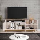 Rack Bancada Para Tv Até 60 Polegadas Positano 1,52m Off Whit