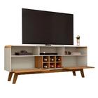 Rack Bancada Para Tv Até 65 Pol. Larimar Off White/cinamomo/r