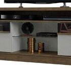 Rack Bancada para TV até 65 Pol. Recife Avelã/Off White - Lin