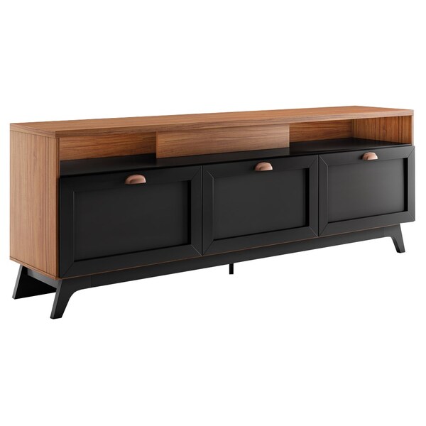 Rack Bancada Para Tv Até 70 Pol. 3 Portas 180cm Olinda Noce M