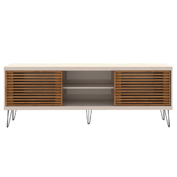 Rack Bancada Para Tv Até 72 Polegadas Frizz Off White Buriti
