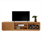 Rack Bancada Para Tv Até 75" 01 Porta Com Detalhe Ripado E 03