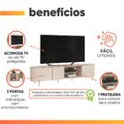 Rack Bancada Para Tv Até 75 Polegadas 2,41m 3 Portas Lívia Of