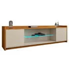 Rack Bancada Para Tv Até 82 Pol. 2 Portas Doha Off White/cina