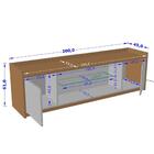 Rack Bancada Para Tv Até 82 Pol. 2 Portas Doha Preto Fosco/ci