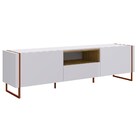 Rack Bancada Para Tv De 50 Pol. Estilo Industrial Vesta Branc