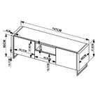 Rack Bancada Para Tv De 50 Pol. Estilo Industrial Vesta Preto