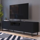 Rack Bancada Para Tv De 50 Pol. Estilo Industrial Vesta Preto