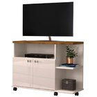 Rack Bancada Para Tv De Até 40' 2 Portas E Rodízios Boalis  O