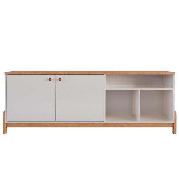 Rack Bancada Para Tv De Até 75' 2 Portas Sandy Off White/jequ