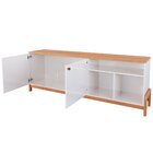 Rack Bancada Para Tv De Até 75' 2 Portas Sandy Off White/jequ