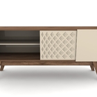 Rack Bancada Para Tv Prime Canela Off White