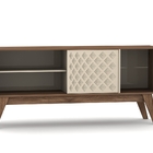 Rack Bancada Para Tv Prime Canela Off White