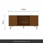 Rack Bancada Pé Aramado Vêneto 1,36 Freijó/f.ripado - Móveis